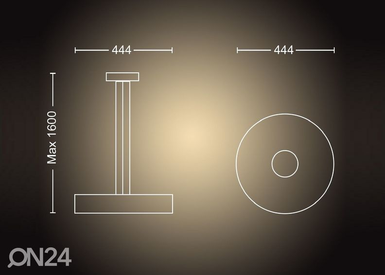 Умный подвесной светильник Hue White ambiance Fair белого цвета с пультом дистанционного управления 1x33,5 Вт увеличить