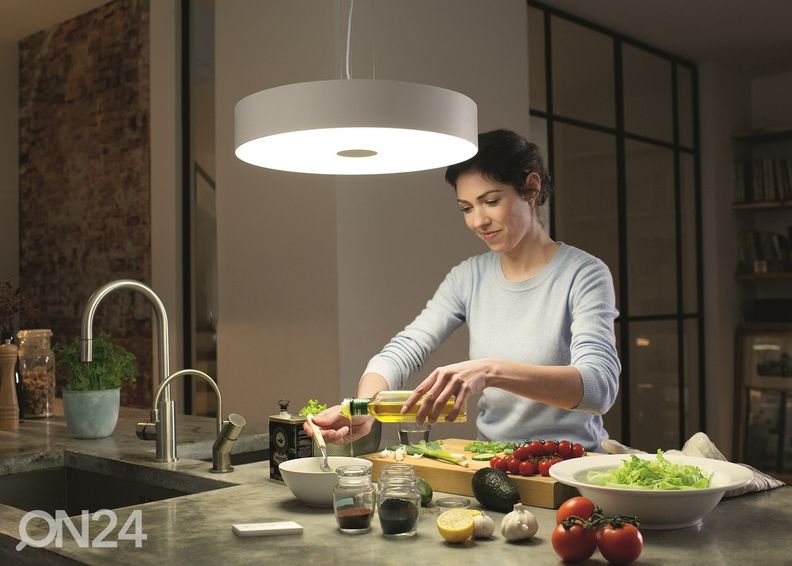 Умный подвесной светильник Hue White ambiance Fair белого цвета с пультом дистанционного управления 1x33,5 Вт увеличить