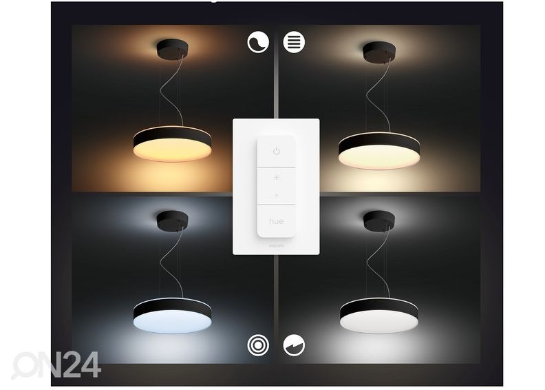 Умный потолочный светильник чёрный с пультом Hue White ambiance Enrave увеличить