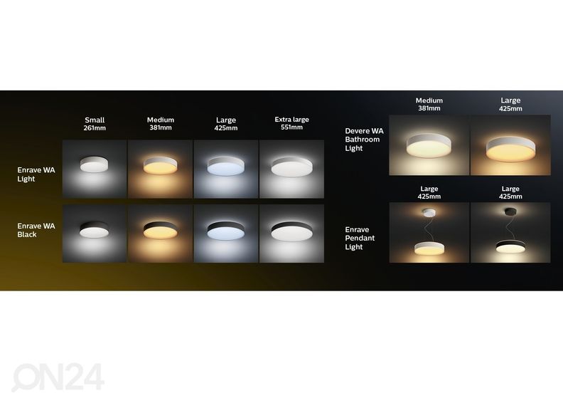 Умный потолочный светильник Hue White ambiance Enrave S белый с пультом Ø 26,1 cm увеличить