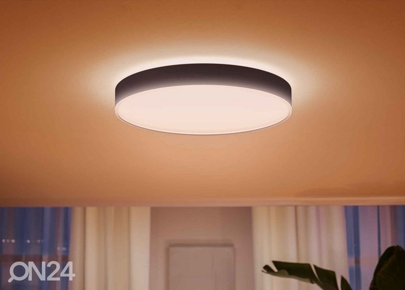 Умный потолочный светильник Hue White ambiance Enrave XL чёрный с пультом Ø 55,1 cm увеличить