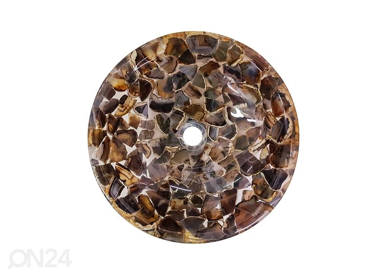 Умывальник из полудрагоценного камня и смолы увеличить