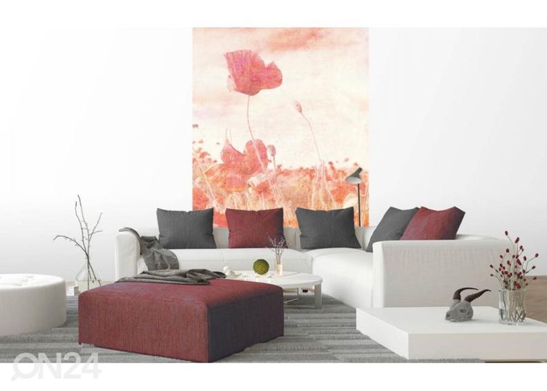 Флизелиновые фотообои Poppies Abstract 150x250 см увеличить