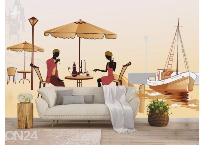 Флизелиновые фотообои Street Cafe 368x254 см увеличить