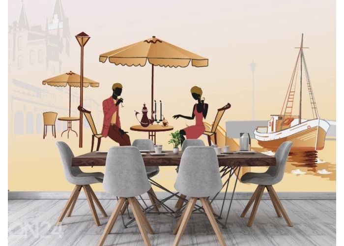 Флизелиновые фотообои Street Cafe 368x254 см увеличить
