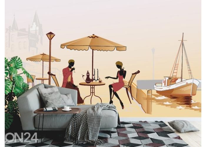 Флизелиновые фотообои Street Cafe 368x254 см увеличить