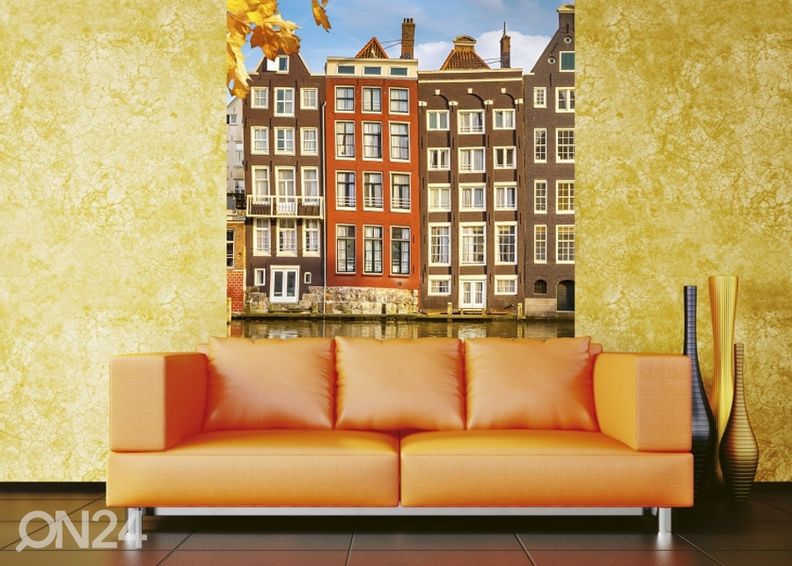 Флисовые обои "Houses in amsterdam" 375x250 см увеличить