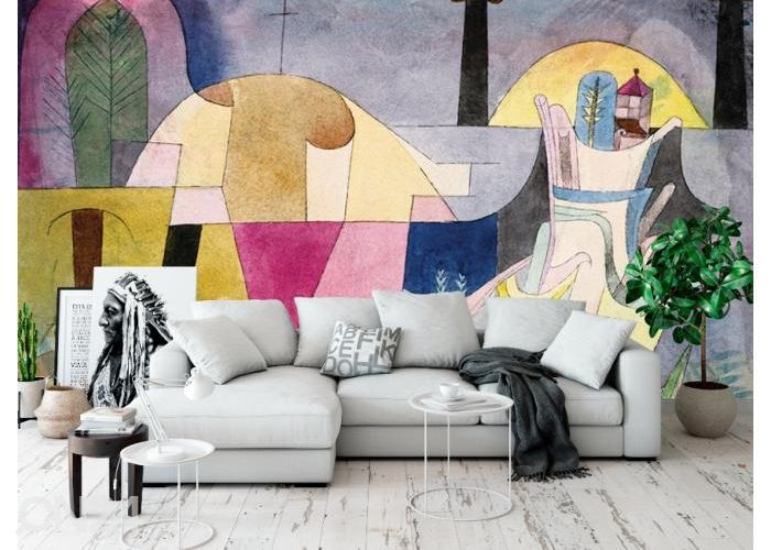 Флисовые фотообои Black Columns in a Landscape (1919) by Paul Klee 416x254 см увеличить