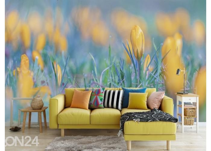 Флисовые фотообои Crocus Flowers 368x254 см увеличить