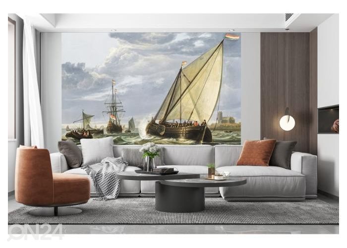 Флисовые фотообои Shipping on the Maas by Aelbert Cuyp 368x254 см увеличить