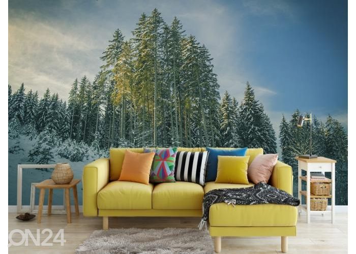 Флисовые фотообои Winter Forest 368x254 см увеличить