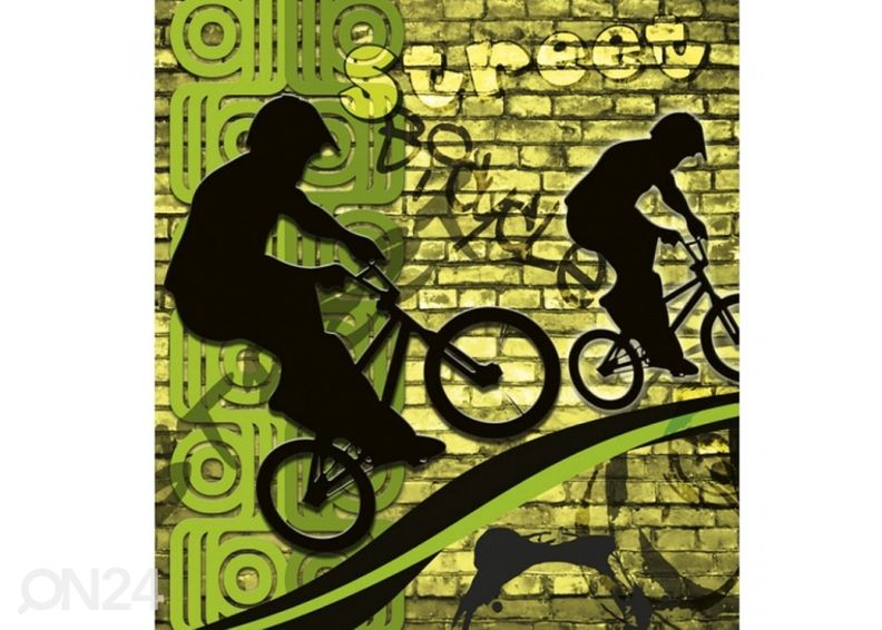 Флисовые фото-обои Bicycle green 225x250 см увеличить