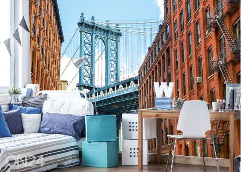 Флисовые фото-обои Manhattan bridge 225x250 см увеличить