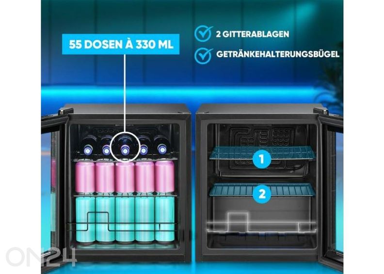 Холодильник со стеклянной дверью Bomann KSG7291 увеличить