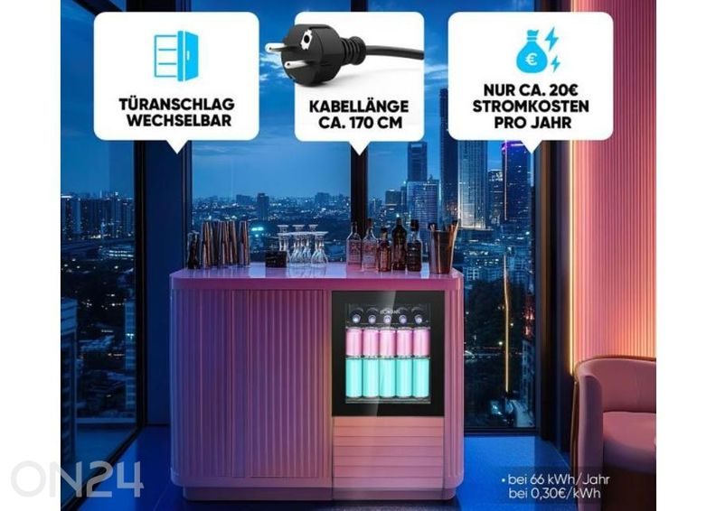 Холодильник со стеклянной дверью Bomann KSG7291 увеличить