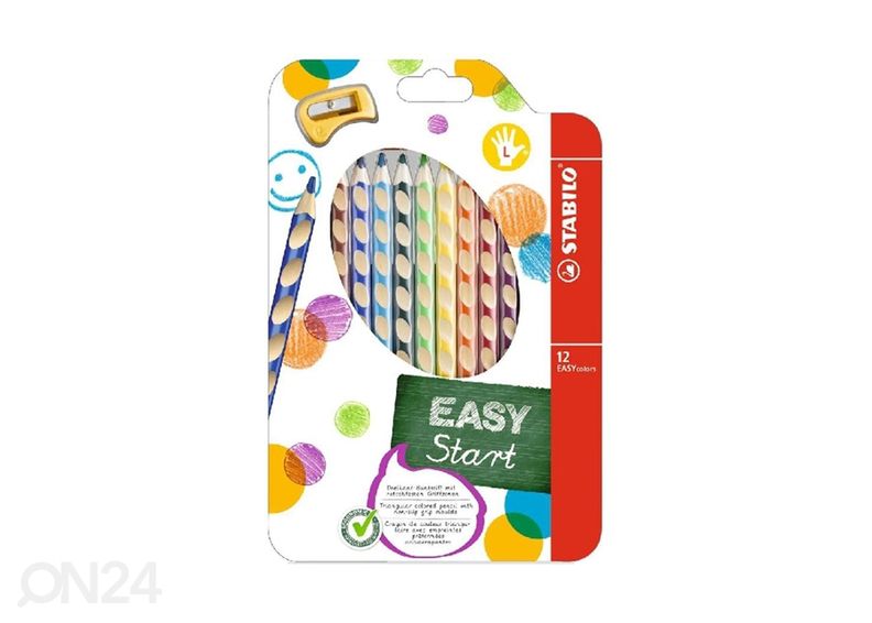 Цветные карандаши Stabilo, 12 цветов+точилка увеличить