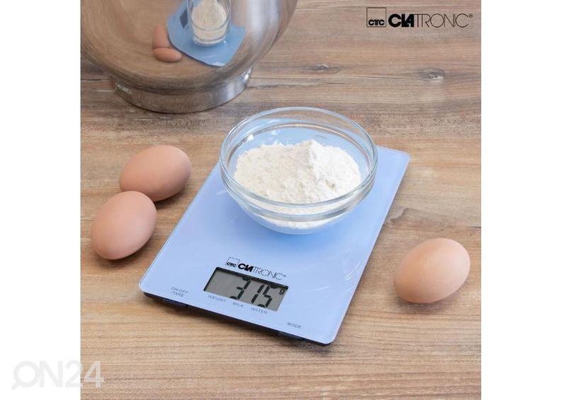 Цифровые кухонные весы Clatronic KW3626B, синие увеличить