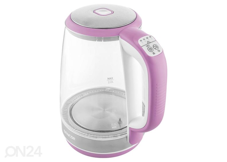 Чайник со стеклянным корпусом Sencor SWK2198RS, розовый увеличить