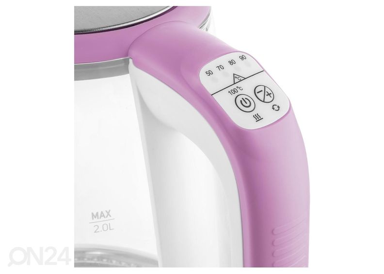 Чайник со стеклянным корпусом Sencor SWK2198RS, розовый увеличить