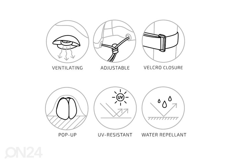 Чехол для садовой мебели 155x235xh95 cm, чёрный увеличить