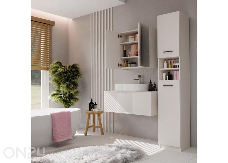 Шкафчик для ванной с зеркалом увеличить