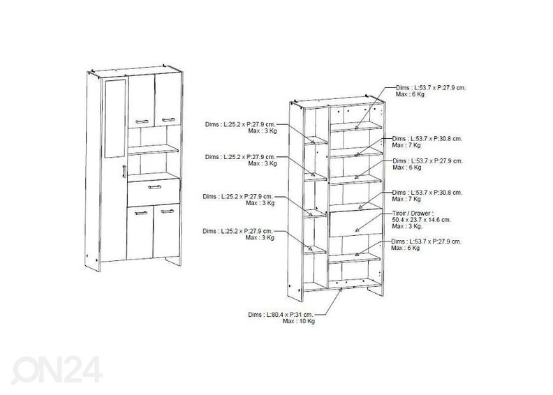 Шкафчик для ванной с зеркалом Coralie3 увеличить