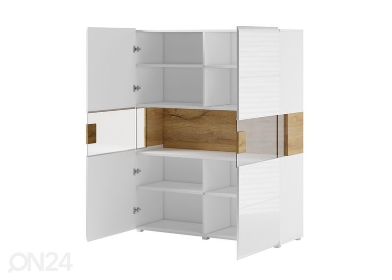 Шкаф-витрина, белый увеличить