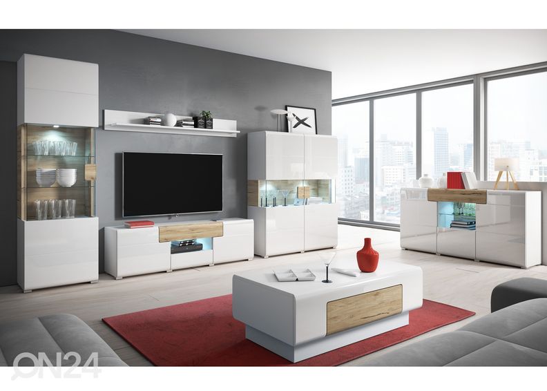 Шкаф-витрина, белый увеличить