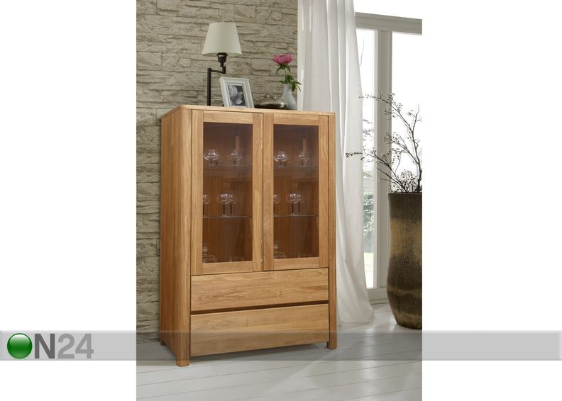 Шкаф-витрина из массива дуба Lausenne увеличить