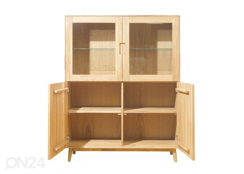 Шкаф-витрина из массива дуба Scan, белое масло увеличить