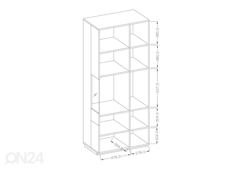 Шкаф-витрина, левосторонняя увеличить