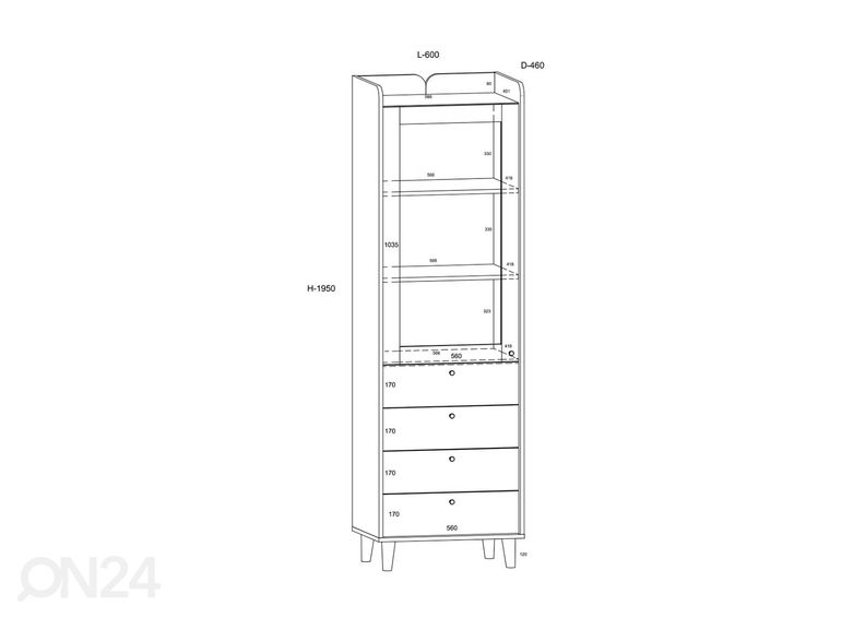 Шкаф-витрина увеличить