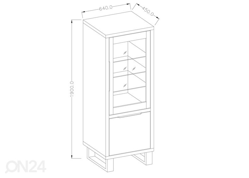 Шкаф-витрина увеличить