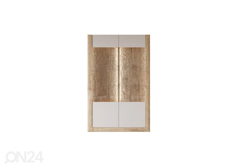 Шкаф-витрина Cassandra 129 cm, дуб/кашемир увеличить