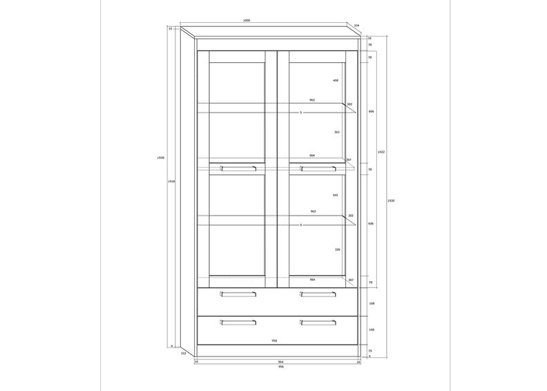 Шкаф-витрина Cobhy 100 cm увеличить
