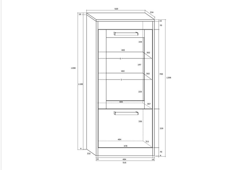 Шкаф-витрина Cobhy 52 cm увеличить