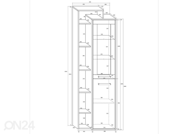 Шкаф-витрина Macroom 64 cm увеличить