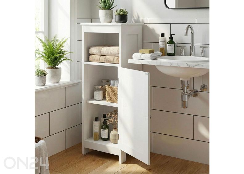 Шкаф в ванную комнату 30x28x80 см, белый увеличить