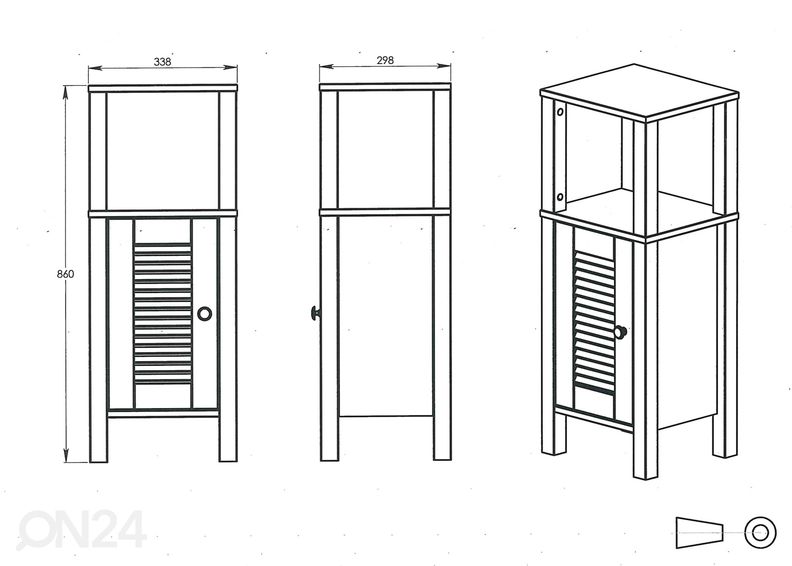 Шкаф в ванную Ayanna увеличить