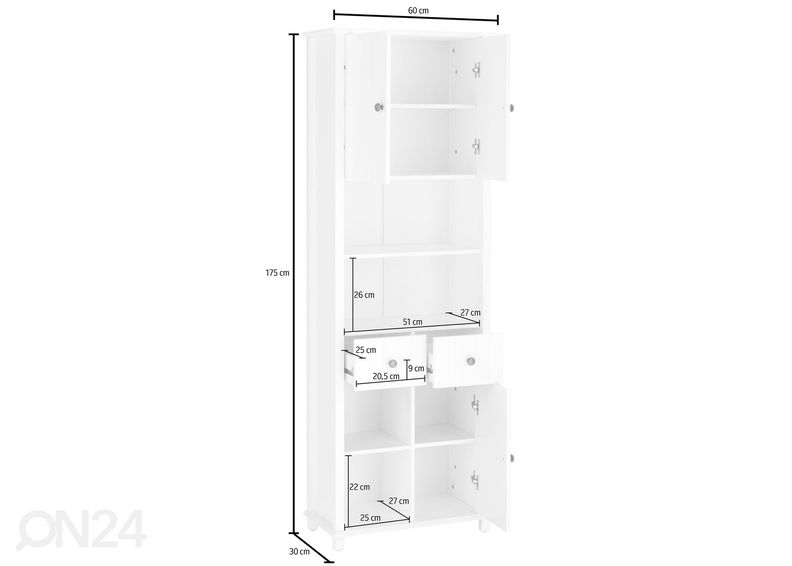 Шкаф в ванную Vili увеличить