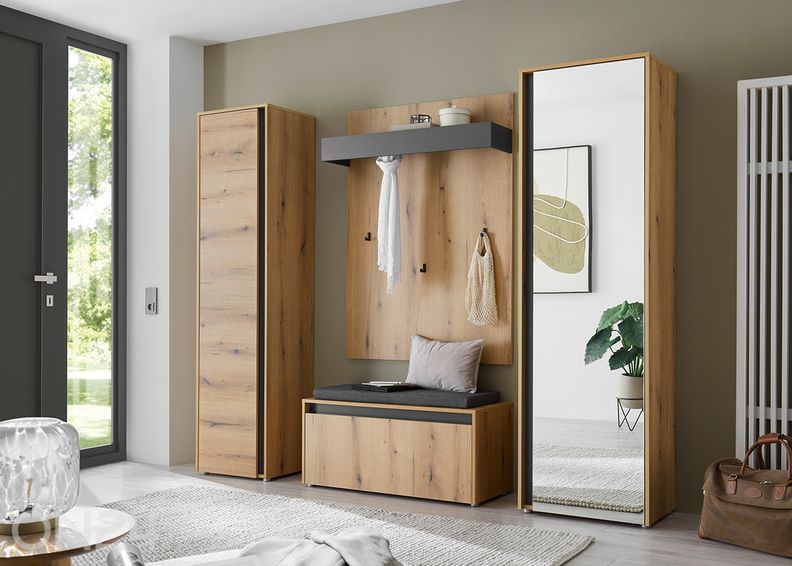 Шкаф в прихожую с зеркалом City увеличить