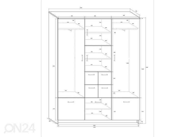 Шкаф в прихожую 150 cm увеличить