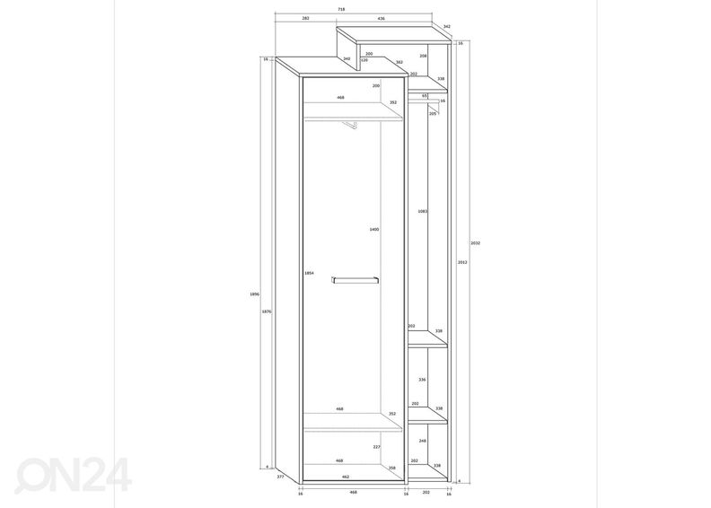 Шкаф в прихожую Macroom 72 cm увеличить