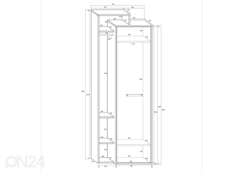 Шкаф в прихожую Macroom 72 cm увеличить