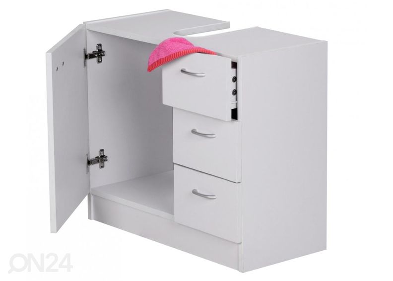 Шкаф для раковины 63 см, белый увеличить