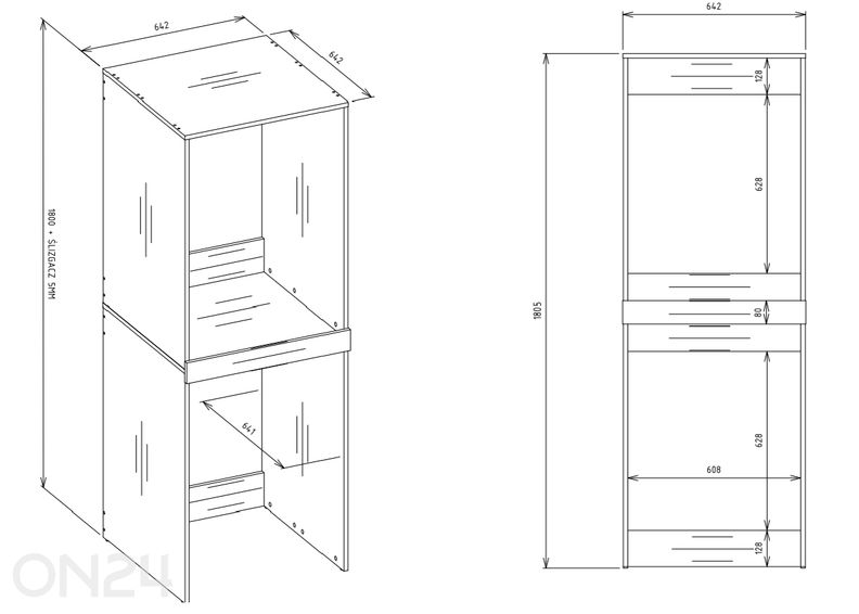 Шкаф для стиральной машины/сушилки Pola увеличить