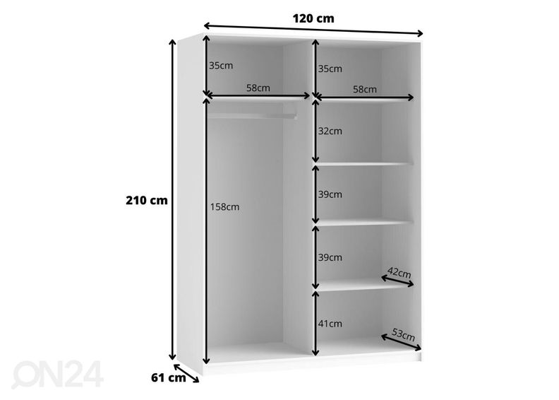 Шкаф-купе 120 cm увеличить