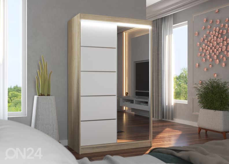 Шкаф-купе 120 cm + LED увеличить