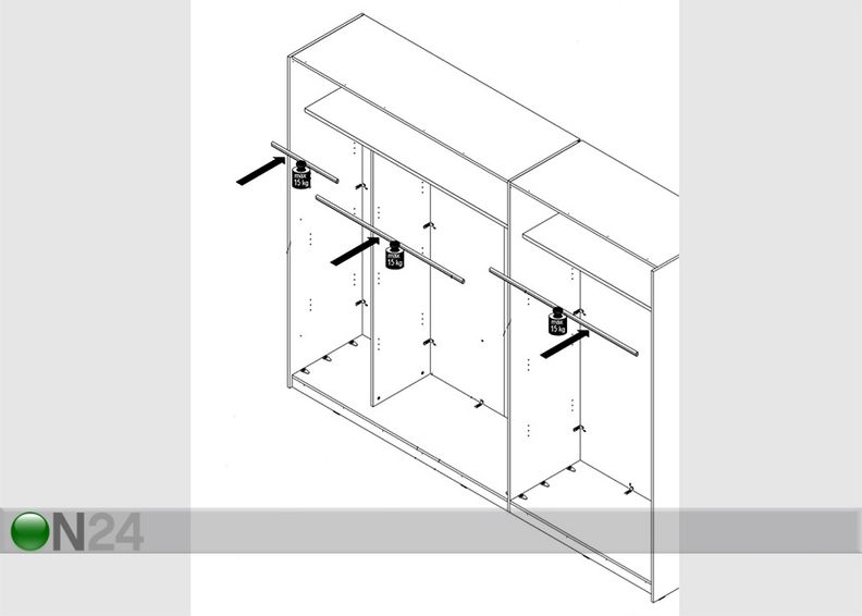 Шкаф-купе увеличить размеры