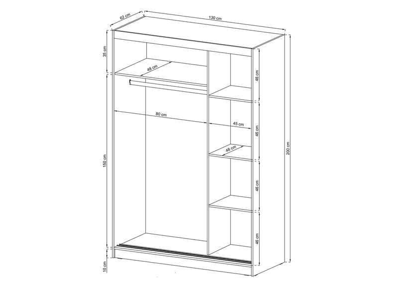Шкаф-купе 130 cm увеличить